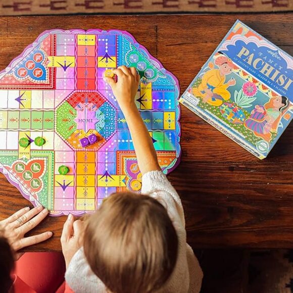 EEBOO Fancy Pachisi Board Game Ancient Classic Ages 6+ Oppenheim Best Toy Award - Picture 2 of 4